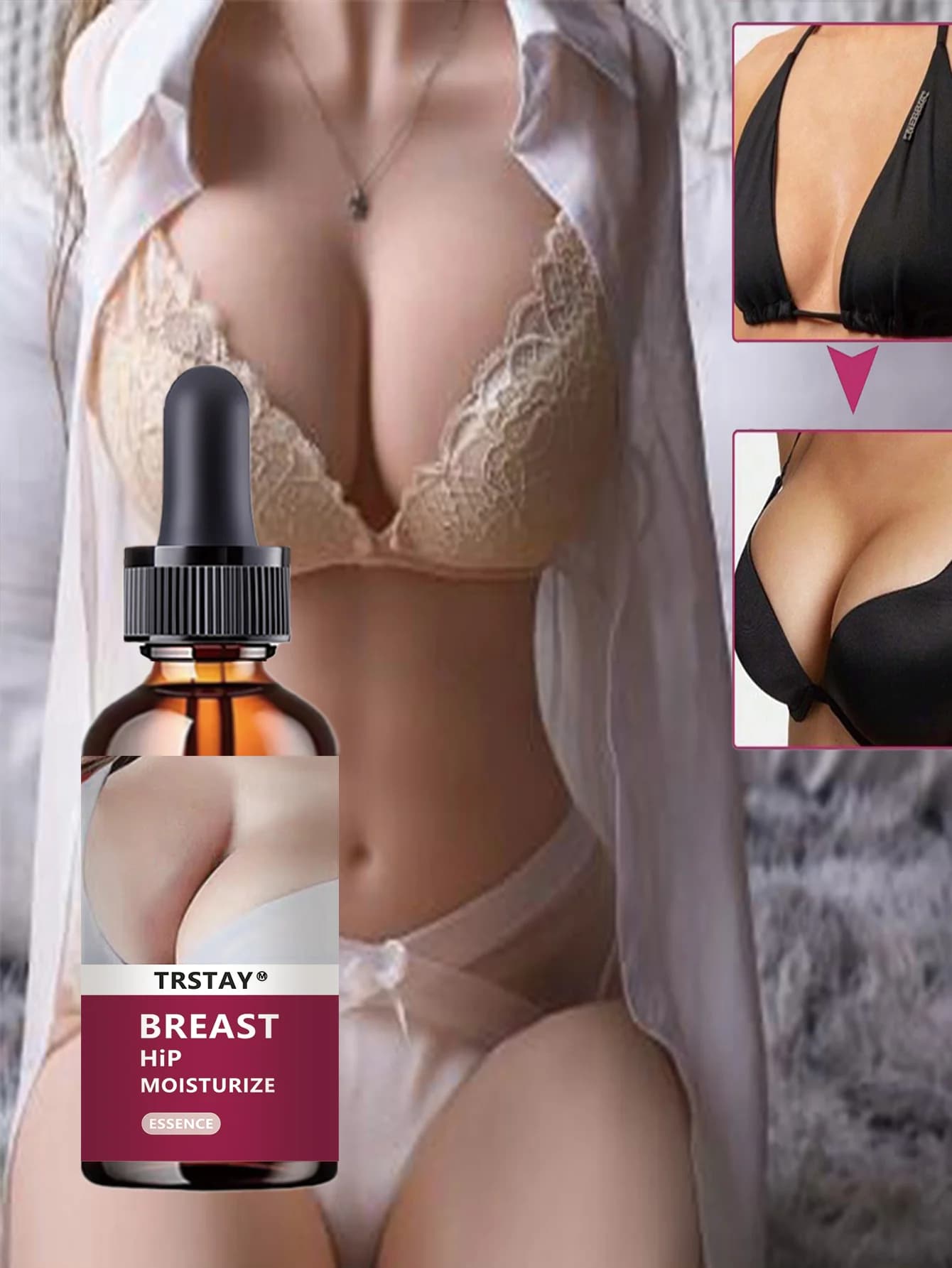 Moisturizing Chest Firming Essence Milk Deep Nourishment for Full Round Curves Enhanced Elasticity Tightening Formula Natural Es