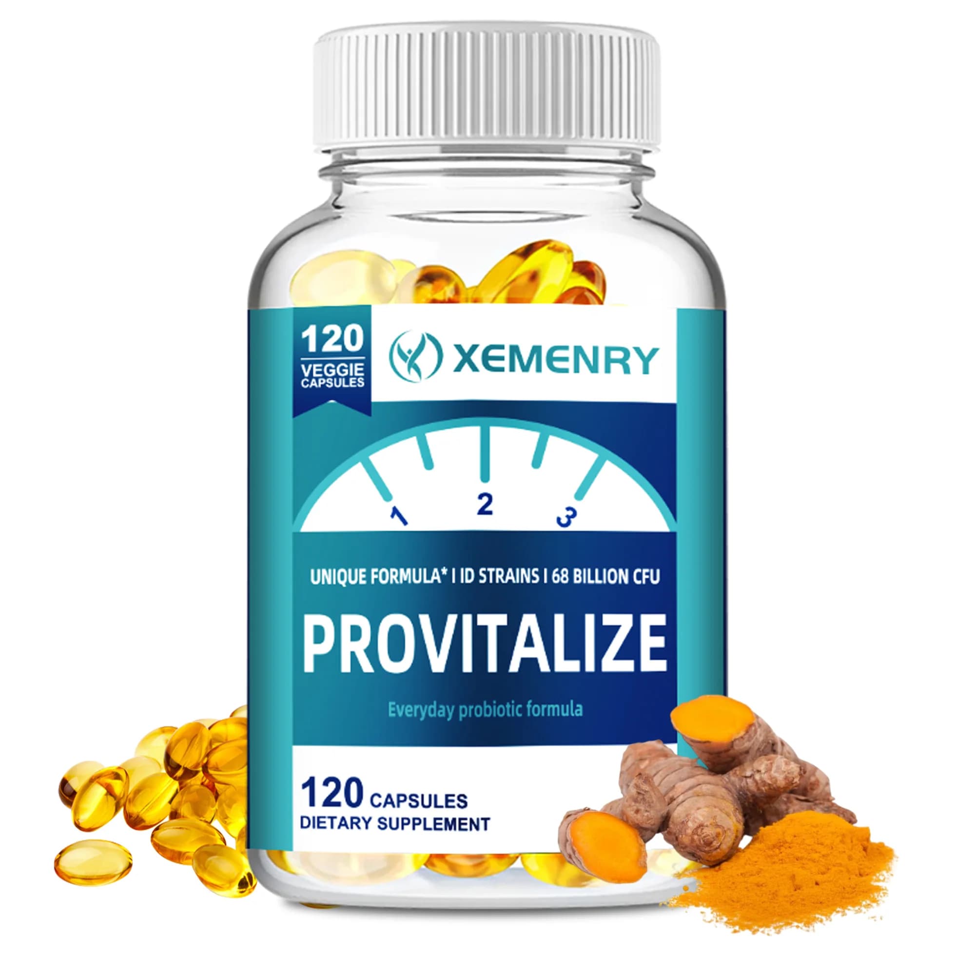 Provitalize 체중 관리 장 건강 소화 지원 복부 팽만 완화 120캡슐
