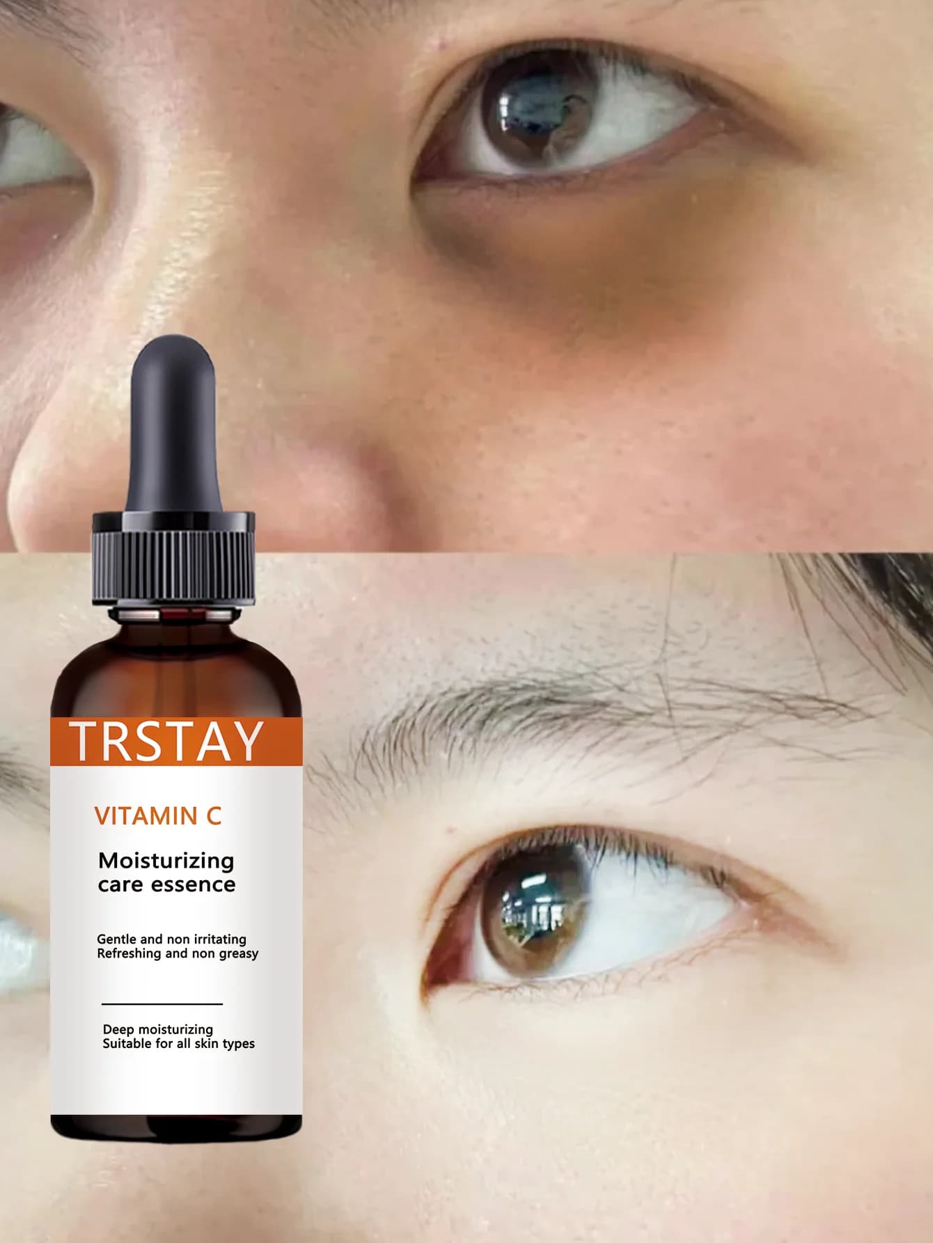 Moisturizing eye care solution with natural ingredients to diminish dark circles brighten and whiten under eye area easy to carr