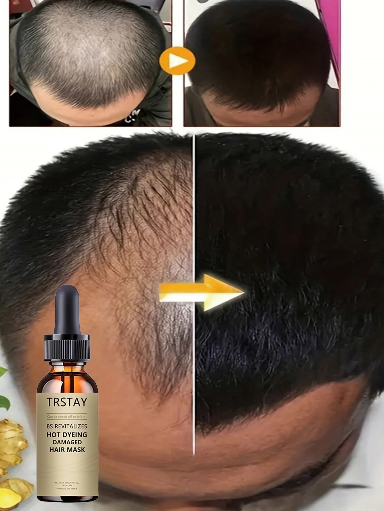 Moisturizing Keratin Repair Essence for Dry Hair Deep Nourishment Strengthens Restores Silky Shine Promotes Healthy Hair Growth