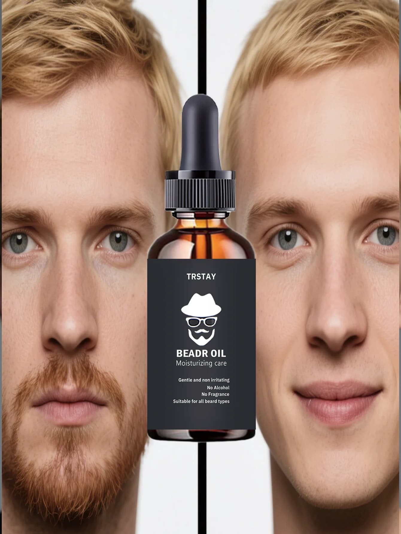 Lightweight Beard Oil for Men Fast Absorbing Nourishing Formula to Thicken Beard Reduce Hard Stubble Create Smooth Natural Curve