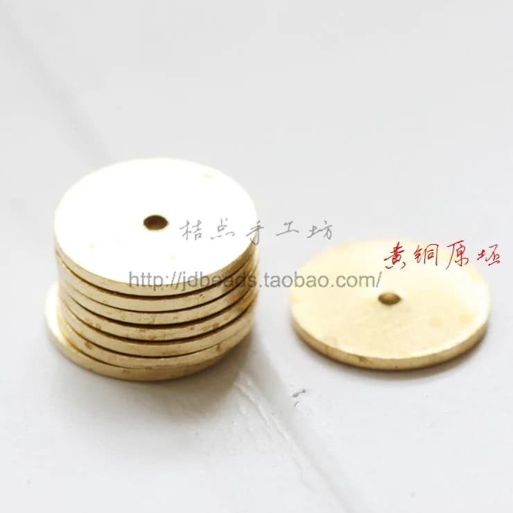DIY 황동 원형 디스크 스페이서 14mm 20개