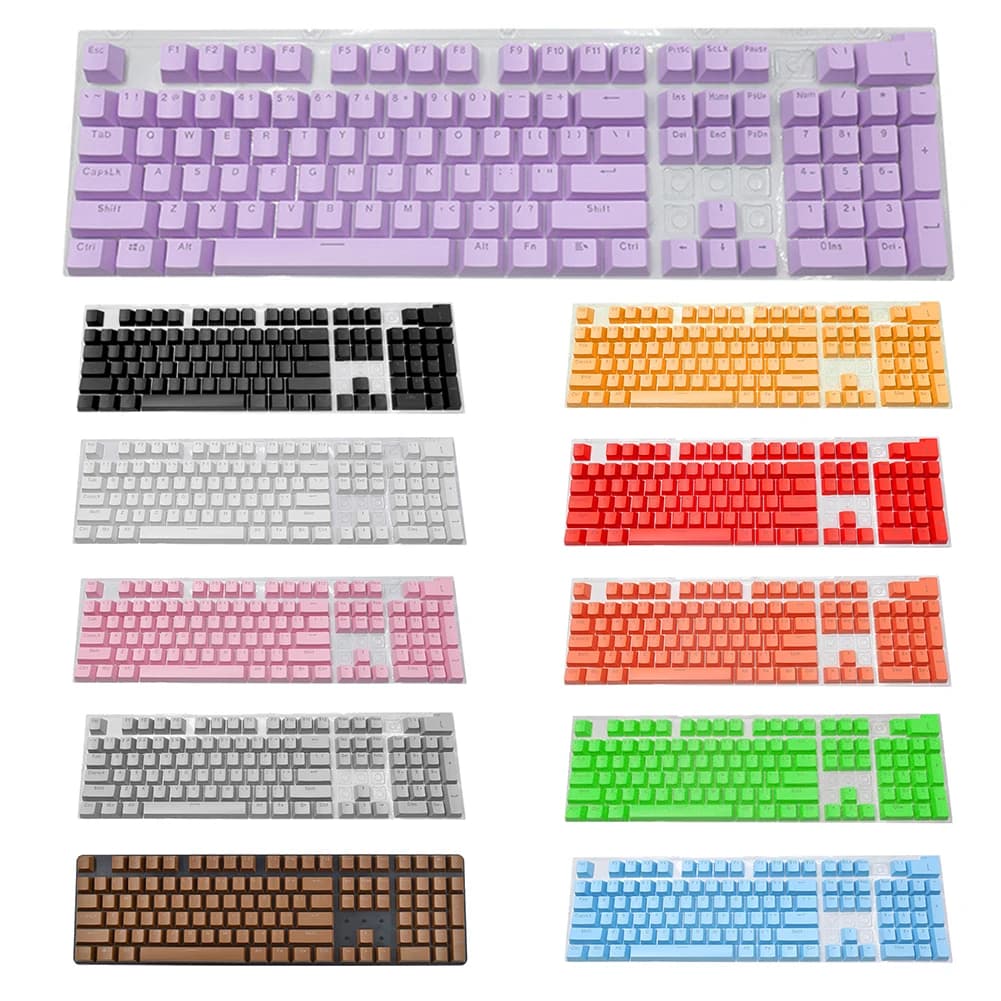 104pcs 유니버설 기계식 키보드 Keycaps 체리 MX 기계식 키보드 교체 백라이트 키에 대 한 인체 공학적 빈 Keycaps