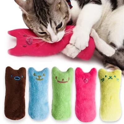치아 연삭 Catnip 장난감 재미 있은 대화 형 봉제 고양이 장난감 애완 동물 새끼 고양이 씹는 보컬 장난감 발톱 엄지 물린 고양이 민트 고양이를위한