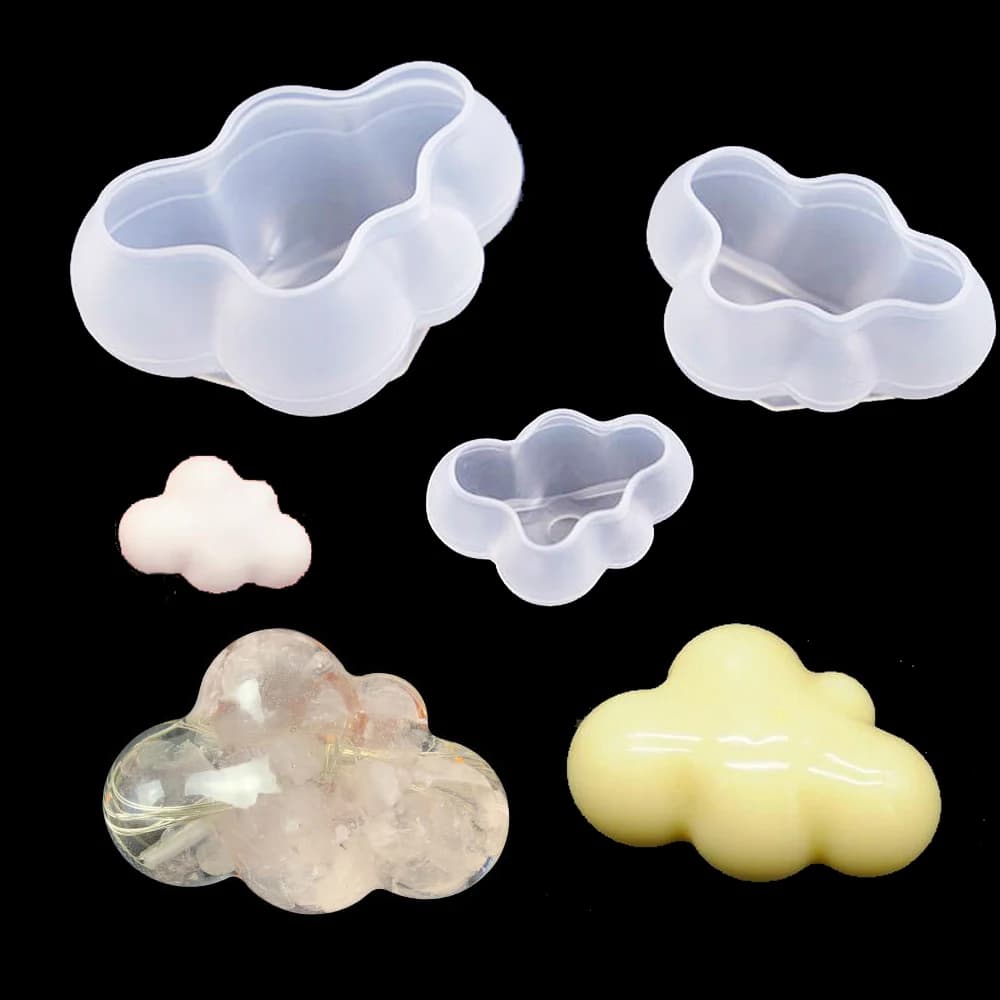 3D 구름 모양 실리콘 몰드 UV 에폭시 레진 수공예 주얼리 펜던트