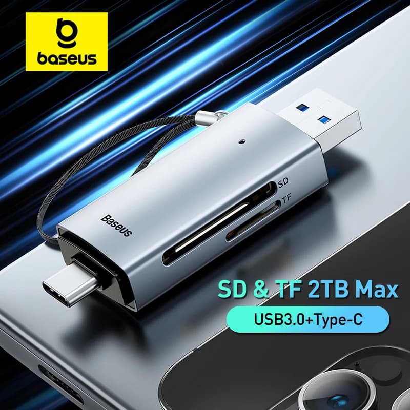 베이스어스 USB C & USB3.0 SD 마이크로SD 카드리더기 104MB/s