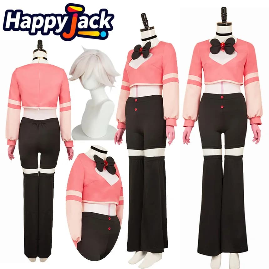 Angel Cosplay Dust Uniform Wigs Costume 2025 TV Hell Inn Roleplay Women Fantasia Clothing Outfits Halloween Carnival Suits