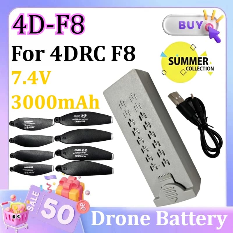 4D-F8 배터리 7.4V 3000mAh 4DRC F8 항공촬영 드론 쿼드콥터