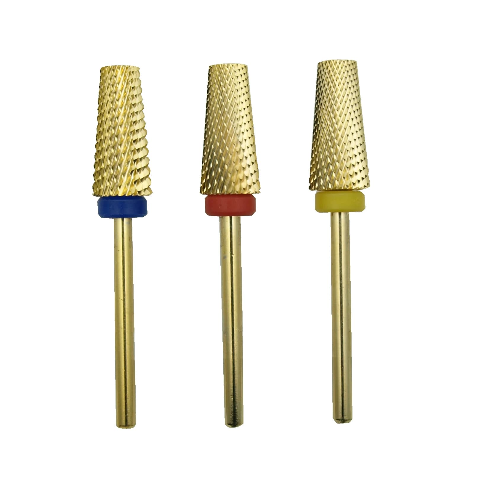 Easy Nail 골드 카바이드 네일 드릴 비트 테이퍼 밀링 커터 젤 제거 매니큐어