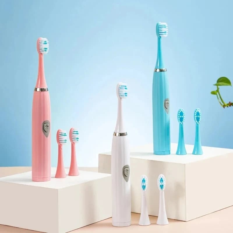 성인용 전동 칫솔 소프트 듀폰 강모 휴대용 배터리 내구성 IPX6 방수 지능형 효과적인 구강 관리