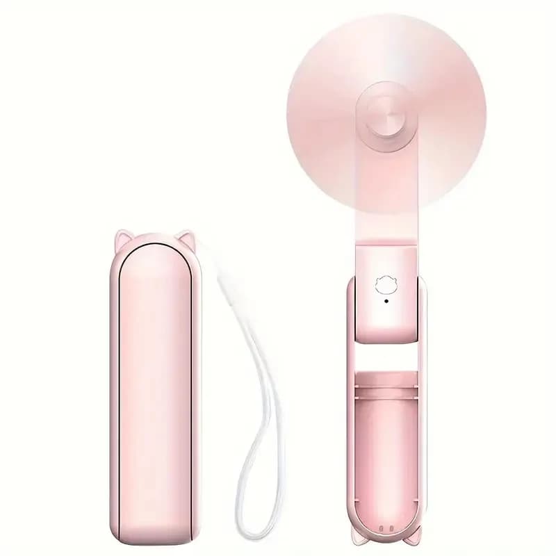 휴대용 미니 선풍기 USB 충전식 3단 조절 접이식 핸디 선풍기 여행용