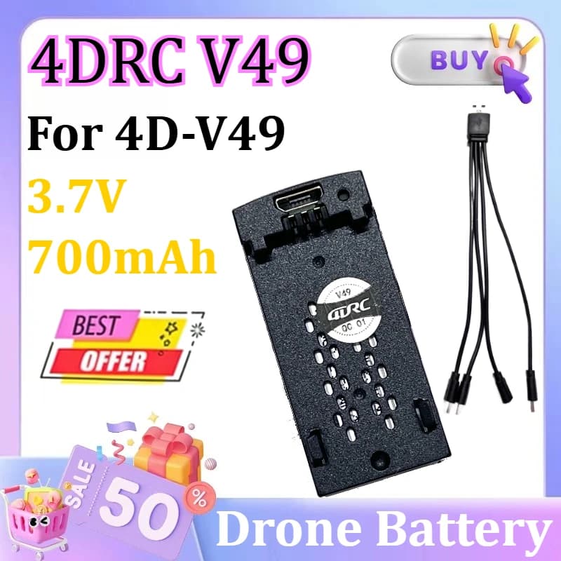 4DRC V49 드론 프로펠러 배터리 부품 3.7V 700mAh