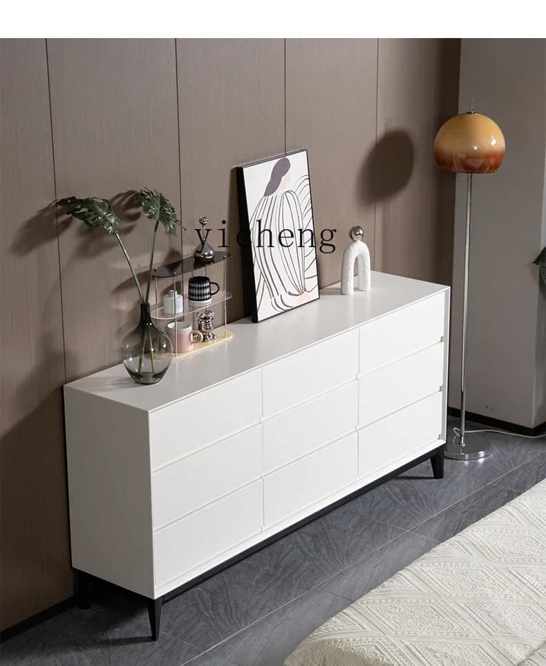 solid wood nine-chest storage living room storage hallway cabinet bedroom bedside TV long bucket cabinet