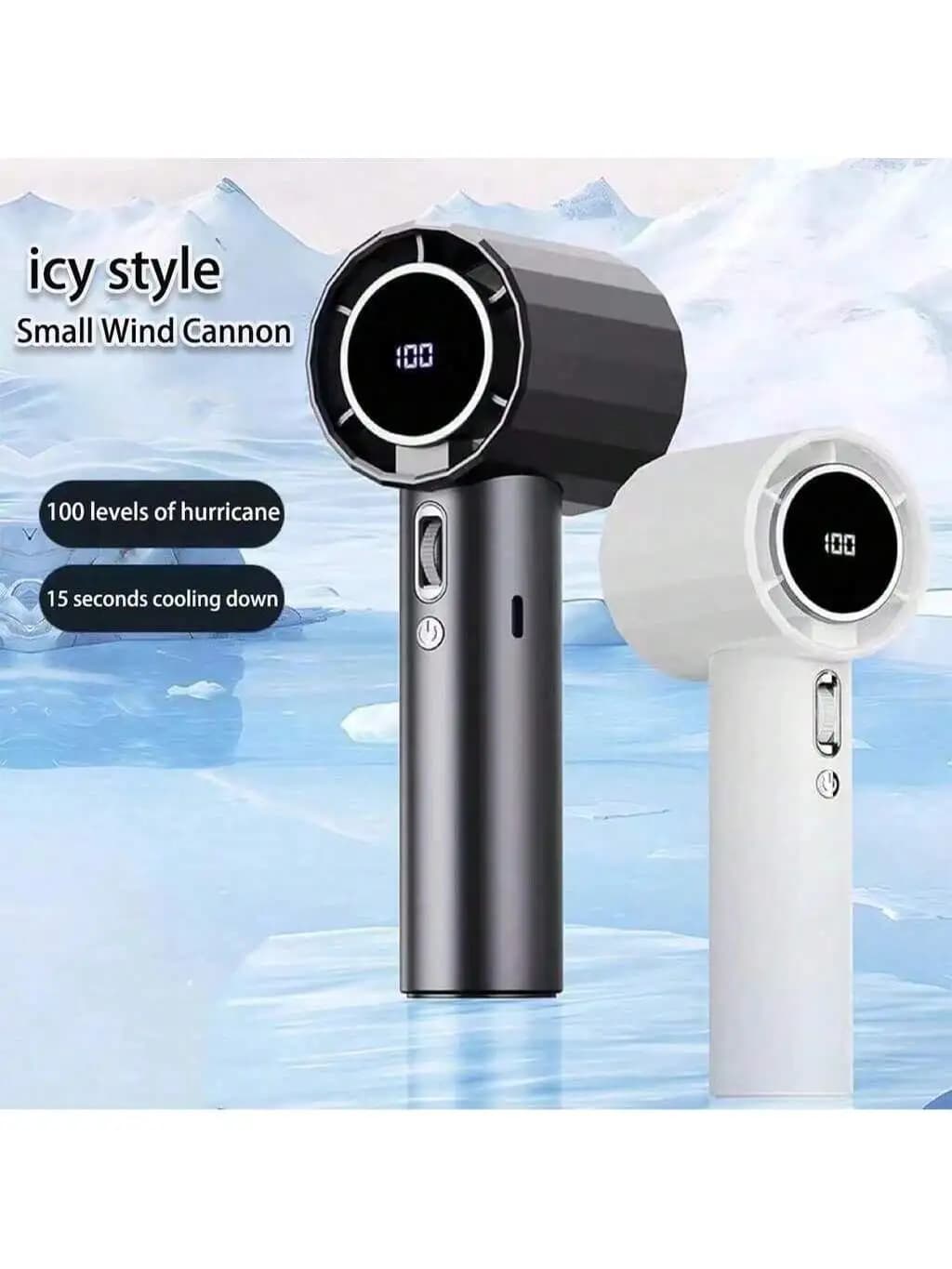 휴대용 핸디 터보 선풍기 100단 1800mAh USB 충전
