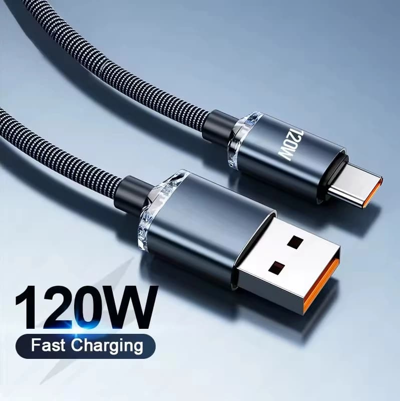 120W 유형 C 케이블 초고속 충전기 코드 빠른 충전 USB C 케이블 삼성 Xiaomi Huawei Oneplus POCO OPPO 용 전화 충전기
