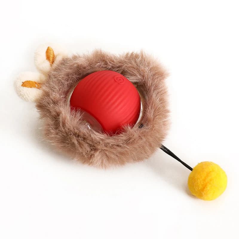 1PC 스마트 고양이 장난감 자동 롤링 공 가짜 꼬리 충전식 전기 애완 동물 대화 형 장난감 고양이 훈련 마우스 꼬리 1P 모방