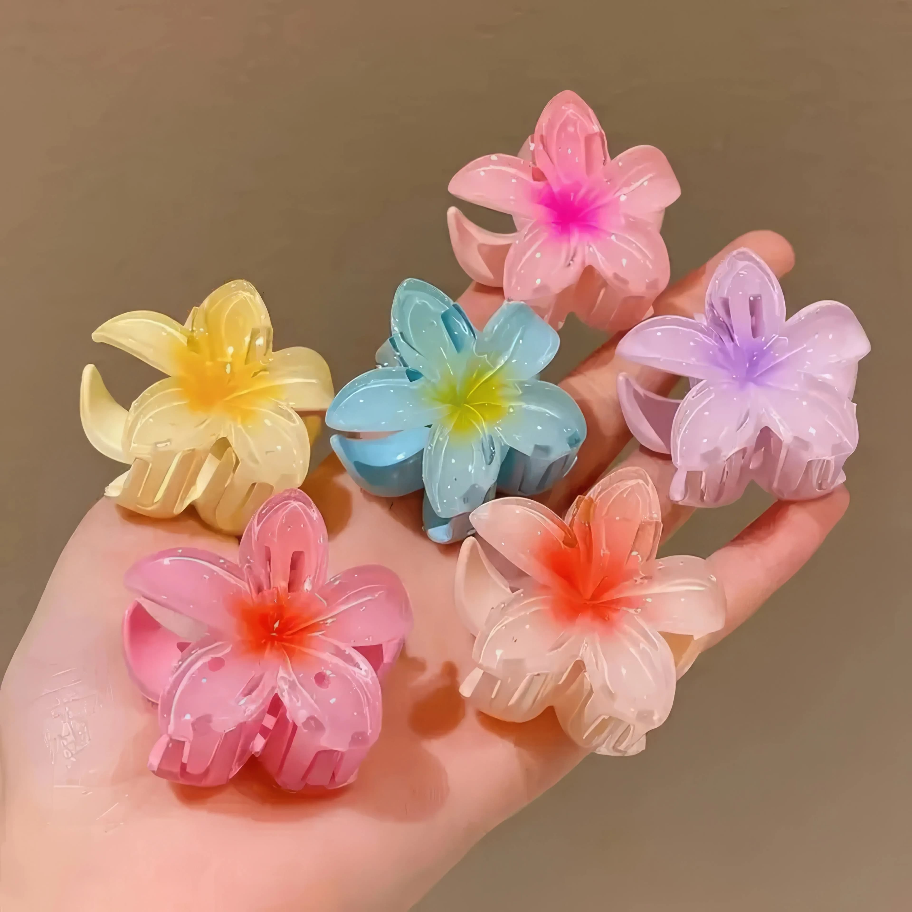 6 Random Egg Flower Hair Clips, Non Slip and Firm, Exquisite and Beautiful, Hair Accessories, Suitable for Gift Giving