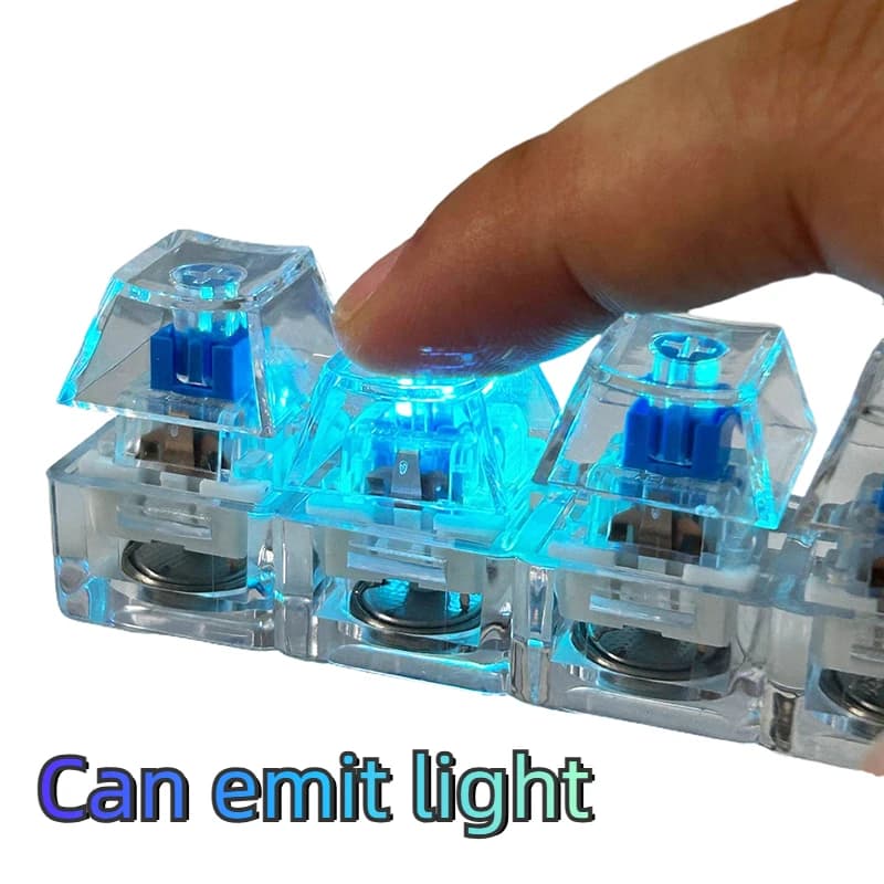 4/9 키 기계식 키보드 축 테스터 LED 키보드 키 장난감 스트레스 릴리프 DIY 버튼 키 캡 Fidget 키 체인 장난감 선물