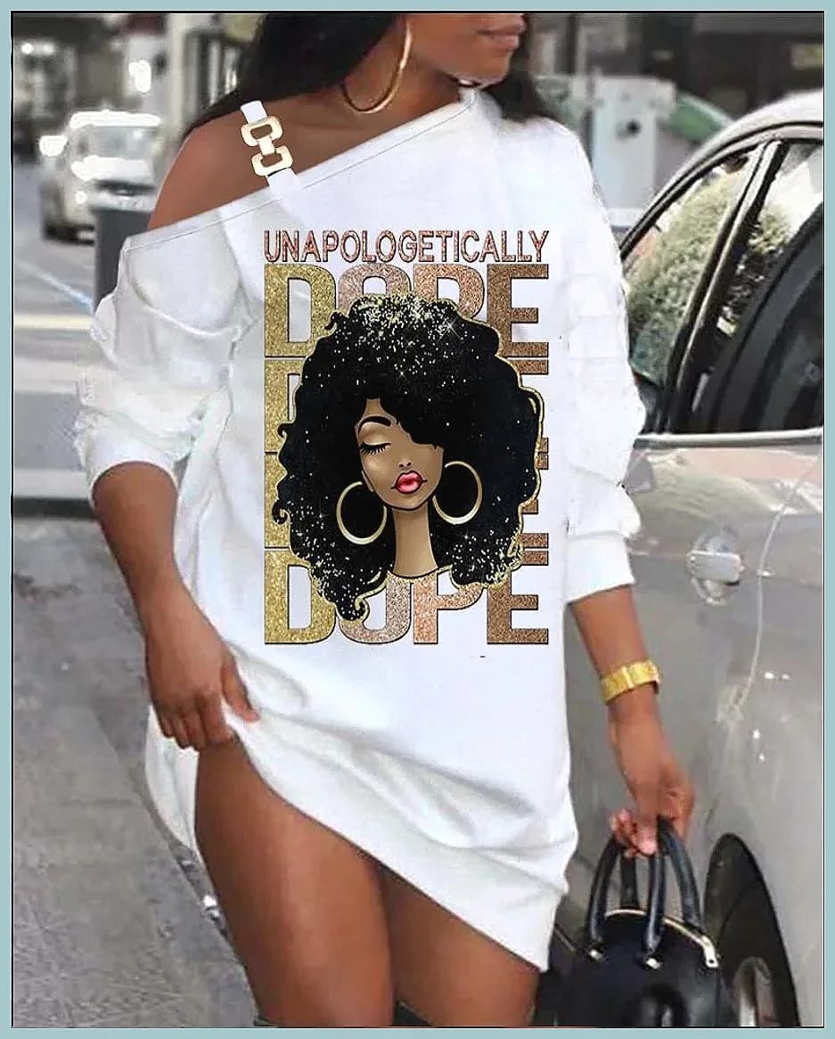 Autumn Women's Printed Mini Dress, Loose Fit Hollow Out Long Sleeve Party Club Dress