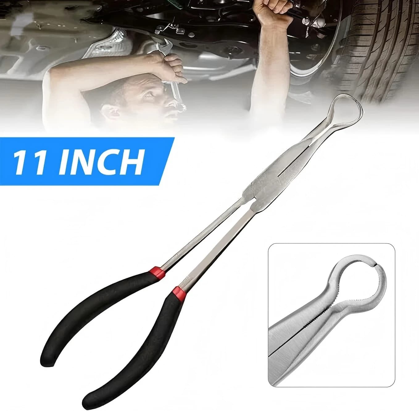 11" Electrical Disconnect Long Spark Plug Removal Pliers for Car Connectors