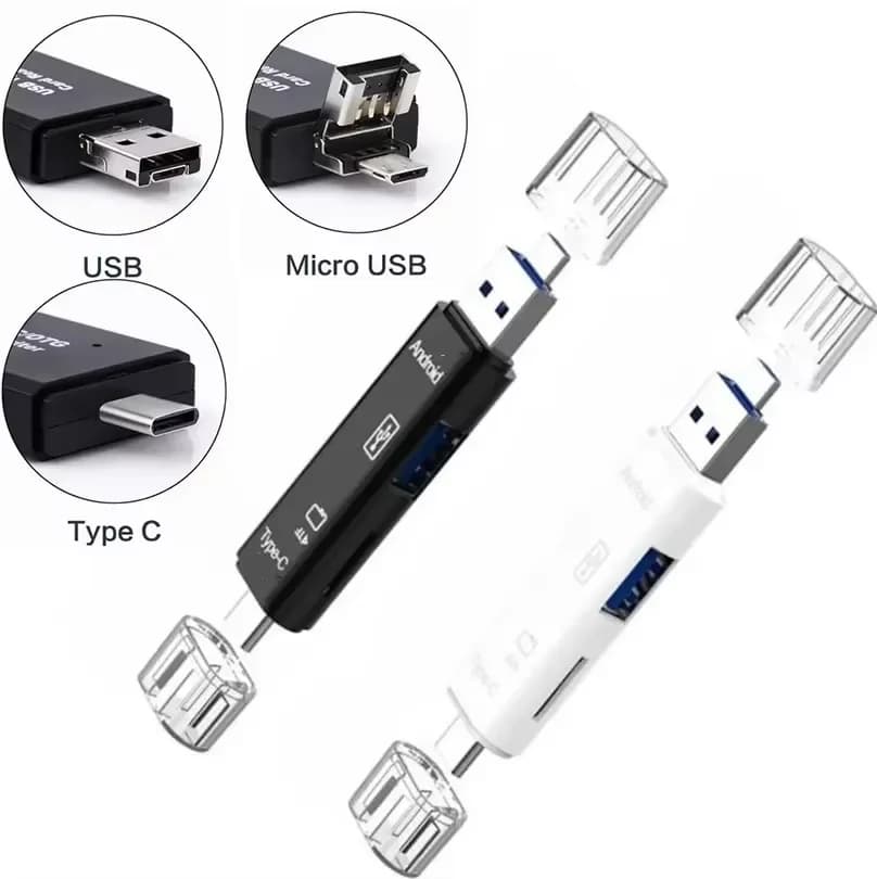 5in1 USB to Type-C 차량용 카드리더 멀티 어댑터 변환기