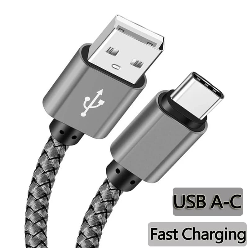 나일론 데이터 케이블 고속 충전기 USB A-유형 C 충전 케이블 화웨이 삼성 안드로이드 전화 TypeC 충전 장치 1M 2M 3M