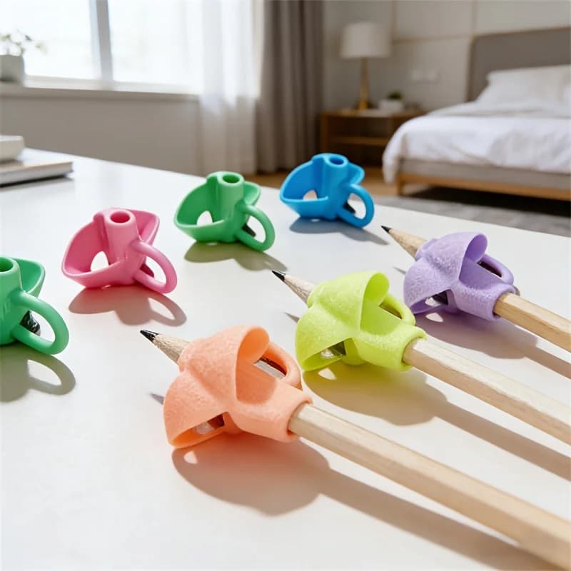 Ergonomic Correction Pen Grip Device Silicone Pencil Grip Posture Trainer Home School Office Writing Auxiliary Stationery