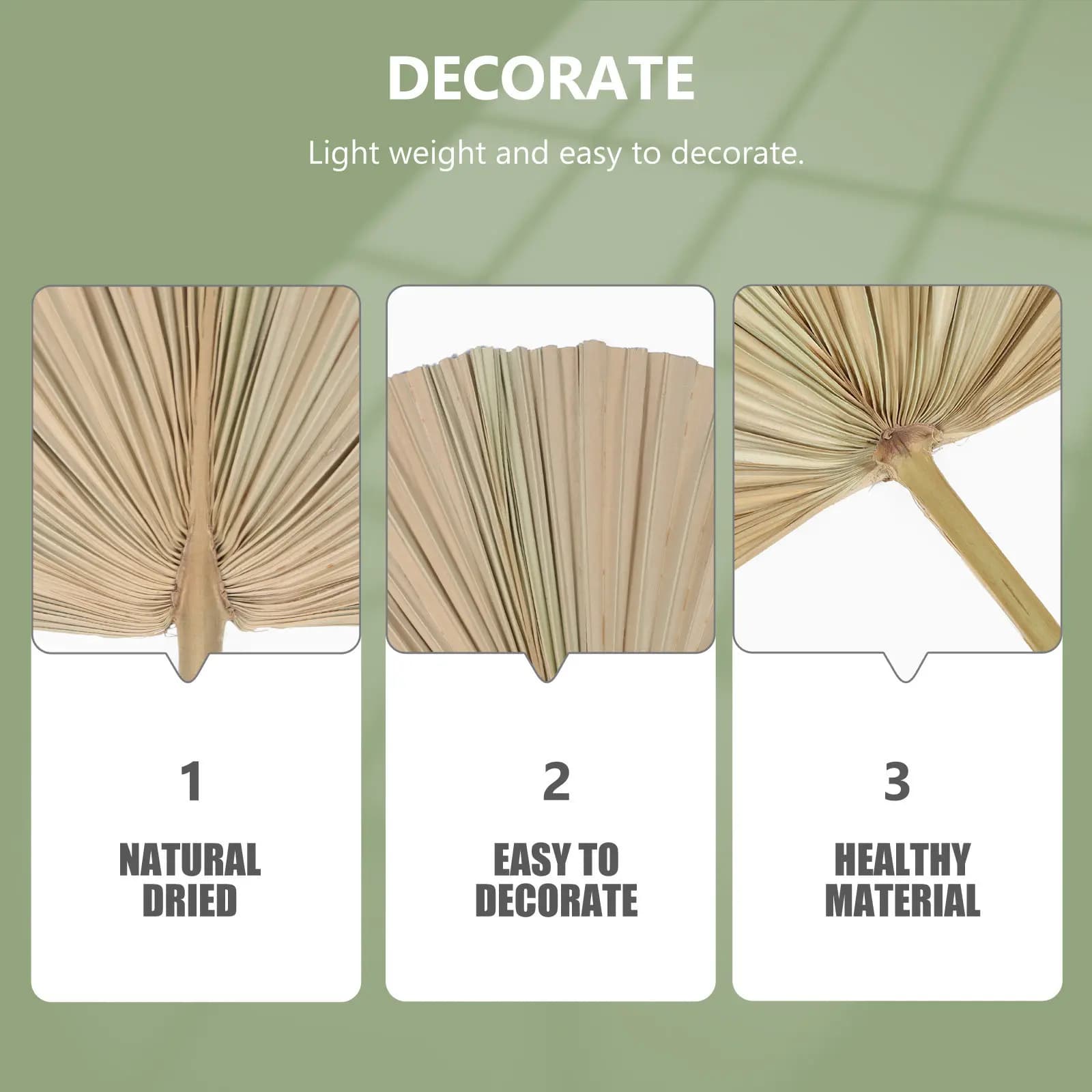1Pcs Dried Palm Leaf Decor Natural Fresh Dry Plant Leaf for Wedding Party Decoration Home Hotel Adornment Flower Arrangement
