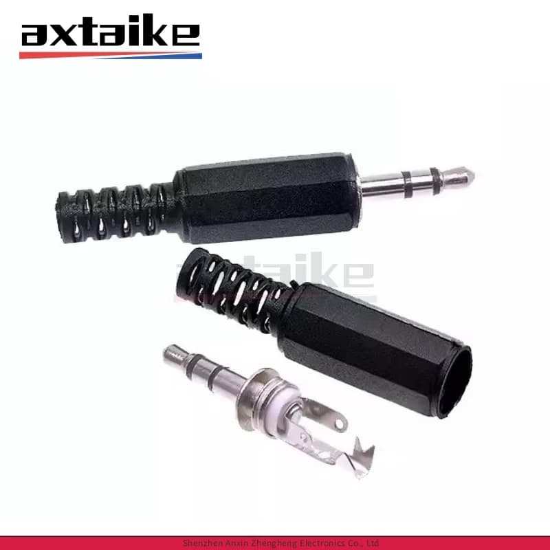 10PCS 3.5mm Double Channel Stereo Plug Welding Type Audio Male Plug 3.5 Socket 2 Section Adapter Connectors MP3 MP4 Player