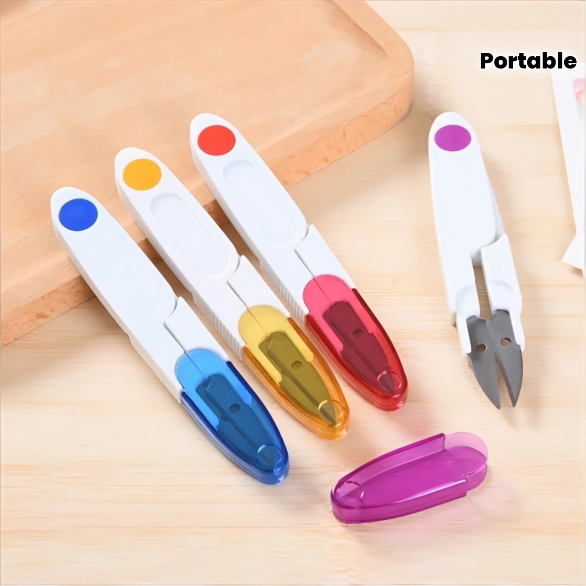 Thread head small scissors, cross stitch mini U-shaped portable scissors, thread head small yarn scissors