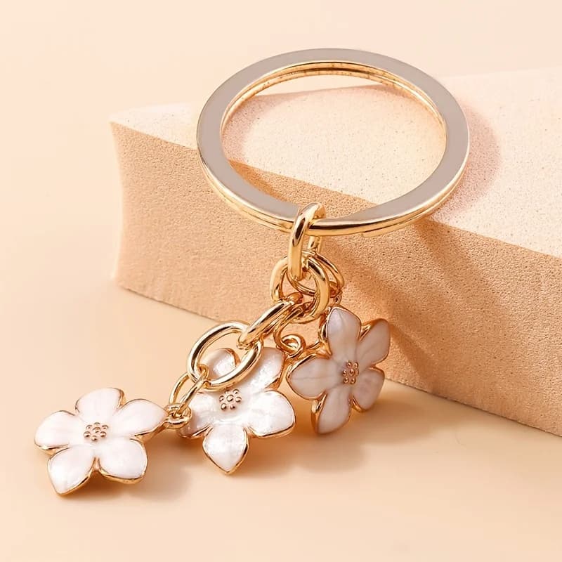 A Fashionable Floral Keychain A Cute Accessory for Women's Bags and A Fashionable Decorative Keychain