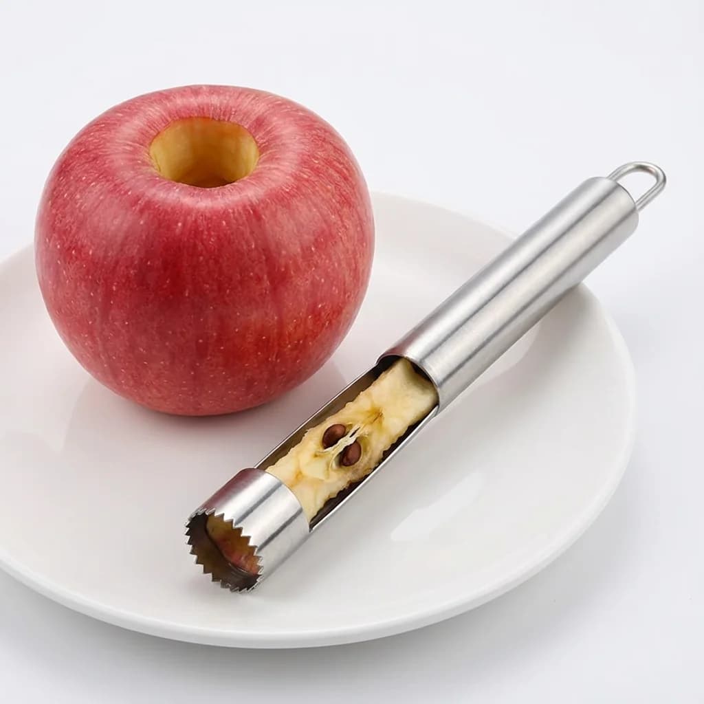 Kitchen 20cm Stainless Steel Apple Corer - Fruit Core Removal Tool Home Apple Processing Labor-Saving Tool