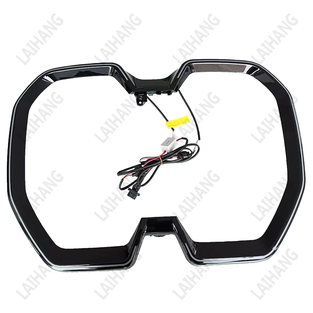 Front Hood Radiator Kidney IlluminatedGrille for BMW iX iX40 iX50 M60 2022-2024 Modified Gloss Black LED Grill Frame Replacement