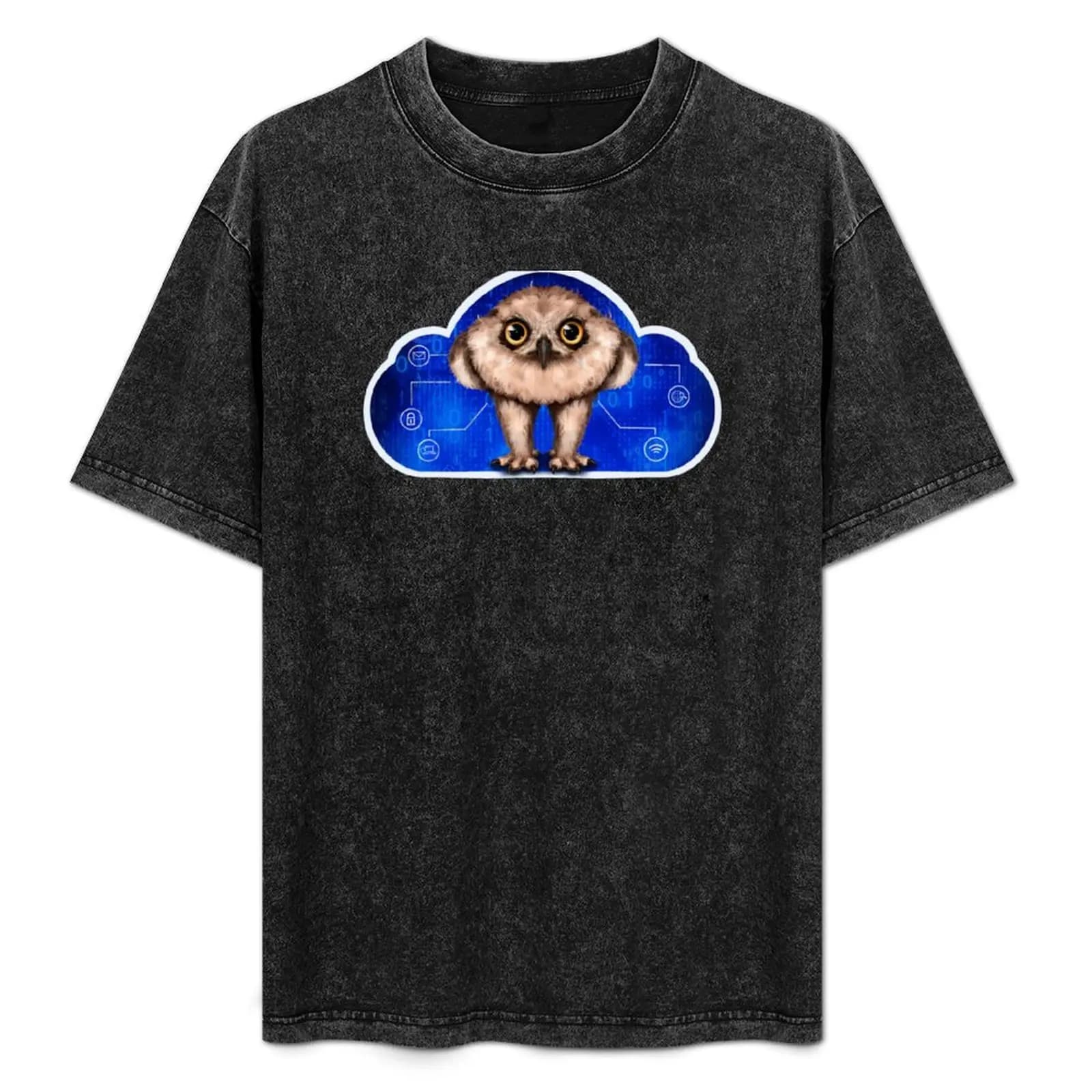 Owl Cloud T-Shirt Outdoor Work Short Sleeve Top