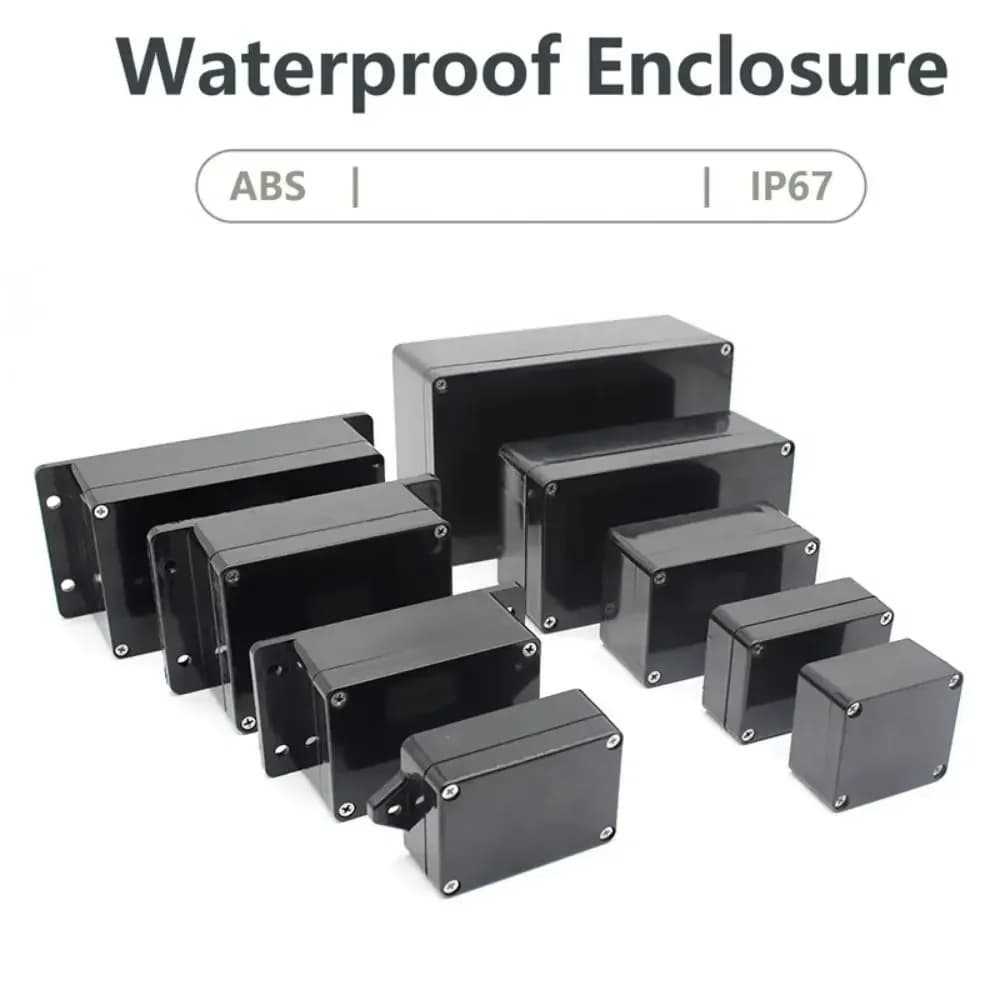 Professional ABS Plastic Junction Box Dustproof IP67 Black Box Waterproof Black Enclosure Housing