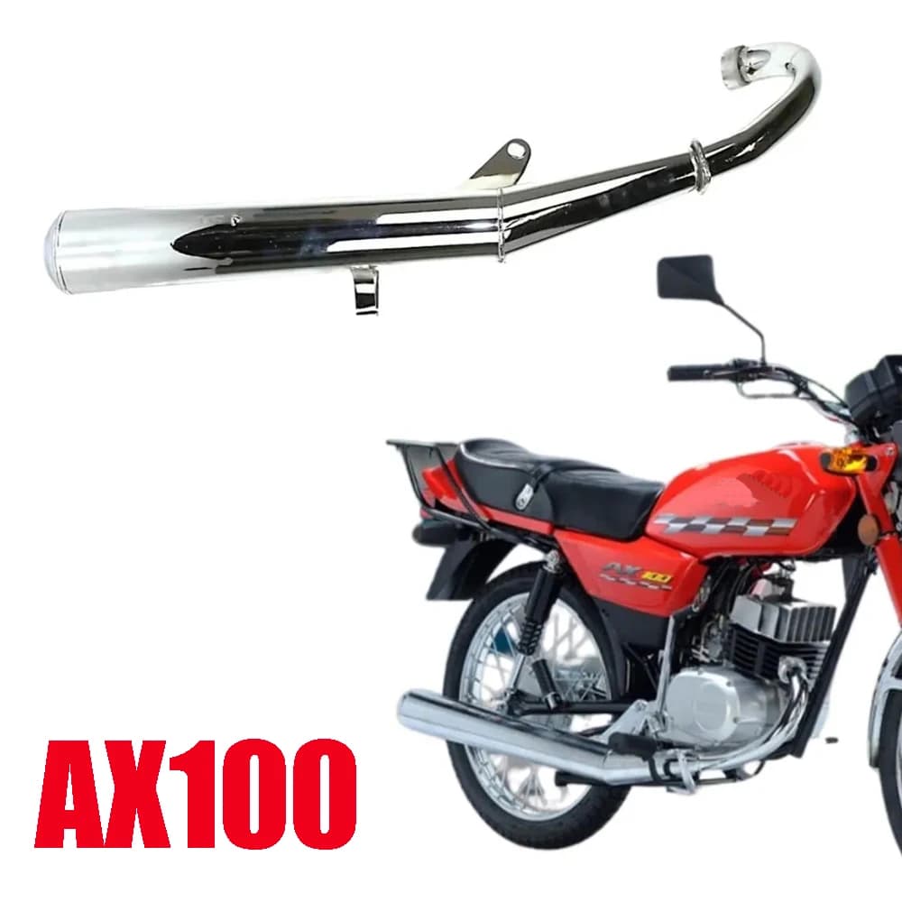 Motorcycle Exhaust Pipe for Suzuki Haojue Qinqi Jingcheng AX100 JC100-A HJ100-A Classic AX 100cc Heat Protecter Chromed Muffler