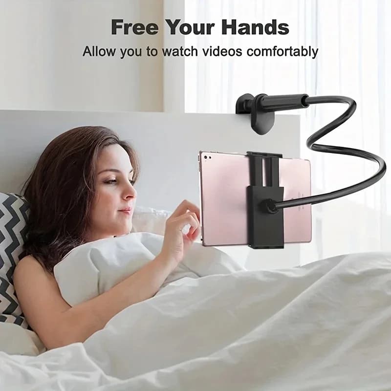 게으른 침대 옆 데스크탑 라이브 접이식 70cm 휴대 전화 태블릿 클립 스탠드 iPad 용 머리 받침 홀더 Samsung Tabs Xiaomi ASUS