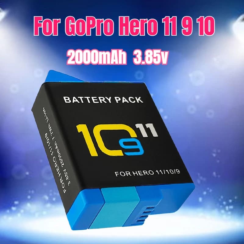 고프로 Hero 9 10 11 배터리 3.85V 2000mAh