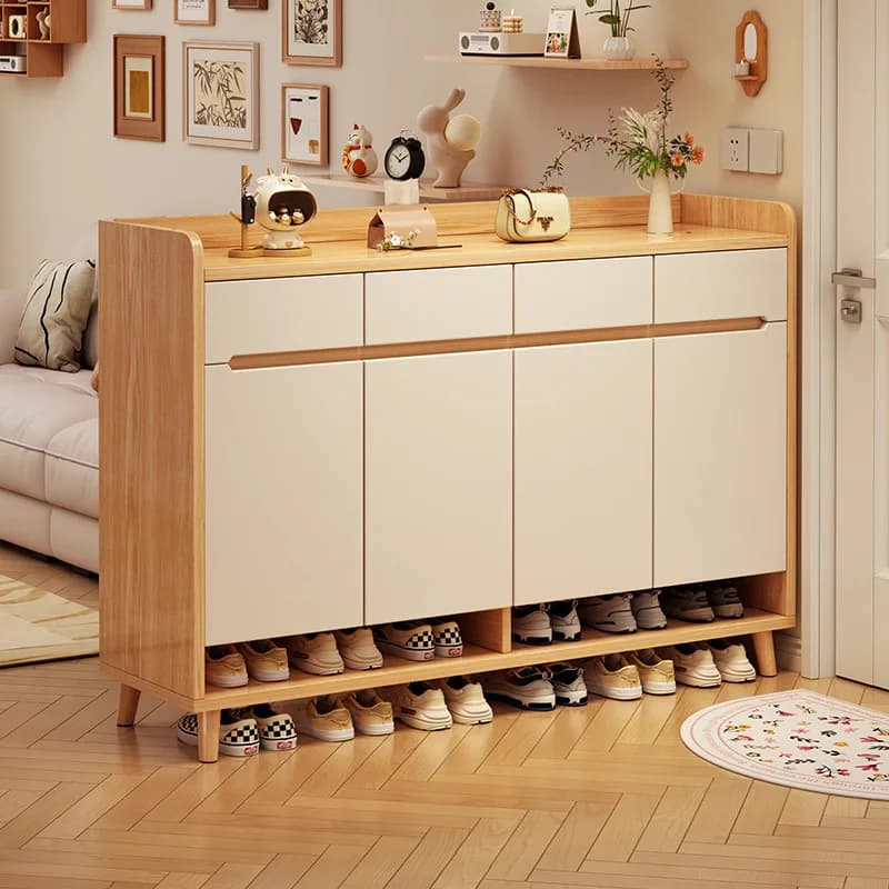 HYS solid wood shoe cabinet, entrance cabinet, new indoor locker at the entrance of the home