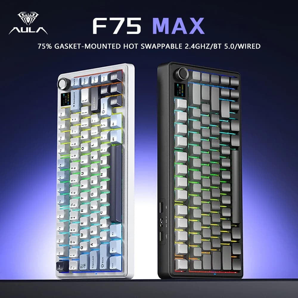 AULA F75 MAX 75% 유무선 핫스왑 RGB 게이밍 키보드