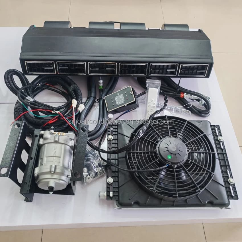 캠핑카 RV 주차용 에어컨 12V 24V 컴프레서 시스템