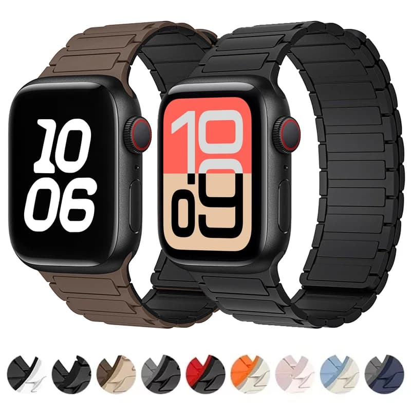 Apple Watch 마그네틱 루프 실리콘 밴드 44/40/45/41mm 시리즈 11~3 울트라
