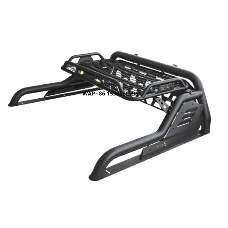 New 4x4 Accessories for Navara Frontier 2007-2014 Sports Bar Roll Cage in Black Compatible with Hilux and F150 Models