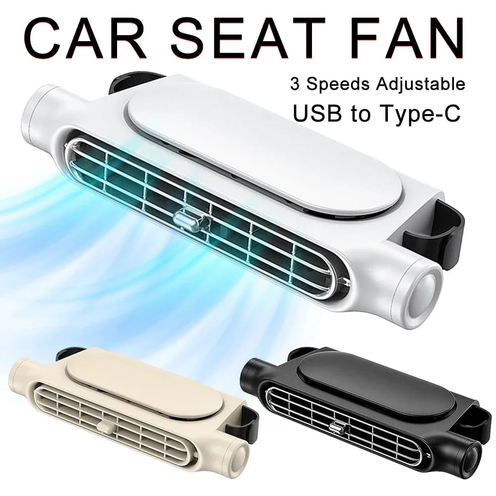 차량용 시트백 USB 선풍기 터보 강풍 각도조절