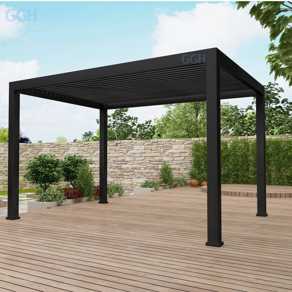 Kakadu 694-300 Motorized Aluminium Pergola Closed Roof Eco-Friendly Outdoor Garden Structure 3x4m Size Nature Inspired Design