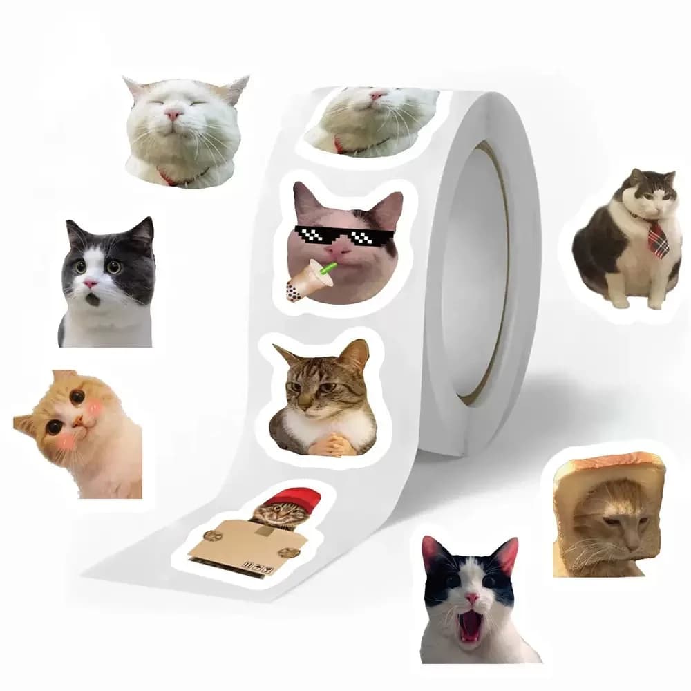귀여운 고양이 데코 스티커 500개