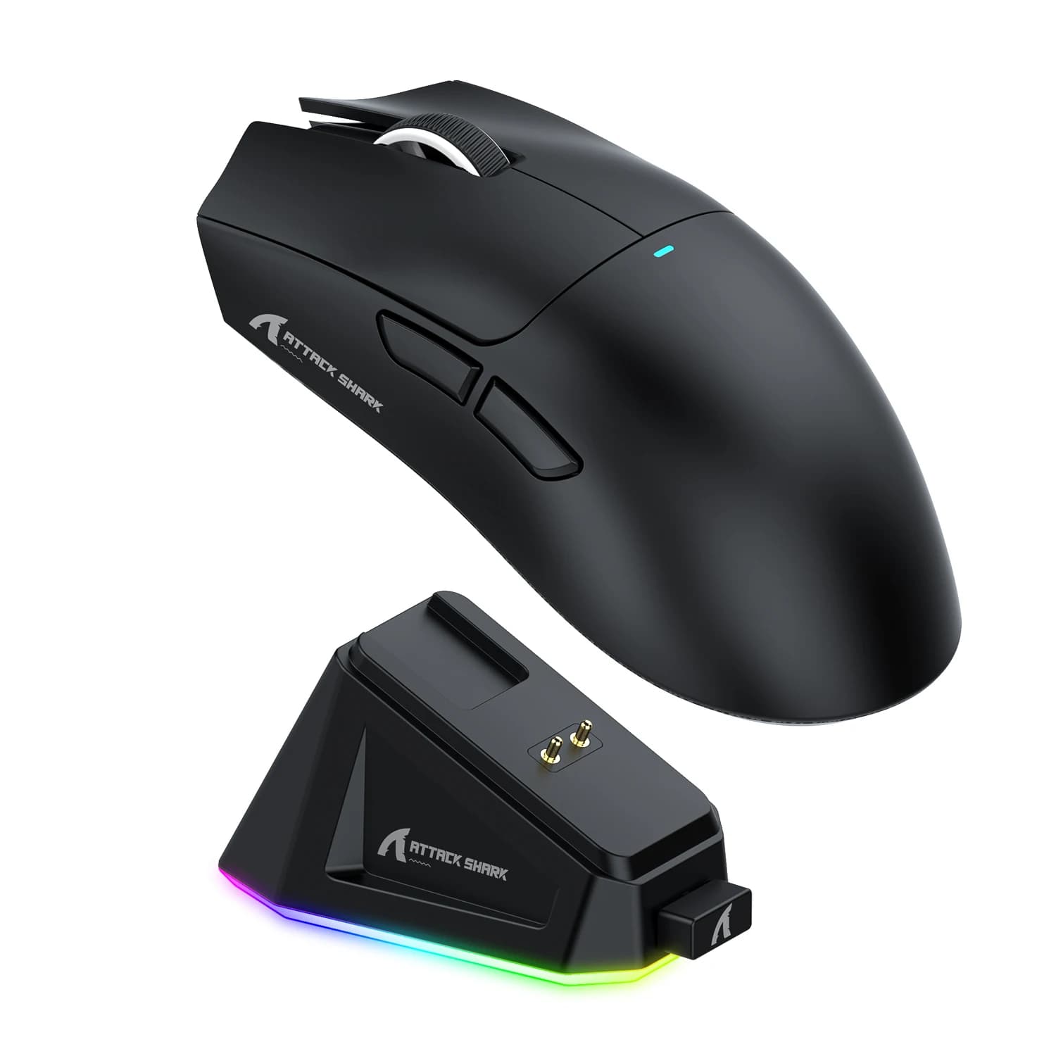 어택 샤크 X11 블루투스 무선 마우스 3모드 2.4G PAW3311 RGB PC 마그네틱 충전 독, 게이밍 e스포츠 마우스