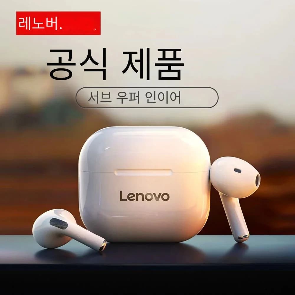 기존 Lenovo LP40 무선 헤드폰 TWS Bluetooth 이어폰 터치 컨트롤 스포츠 헤드셋 스테레오 이어 버드 For Phone Android