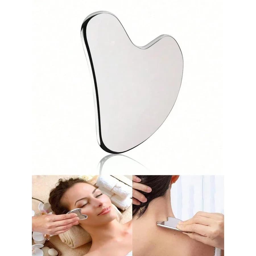 The latest massage tools for 2025 Stainless Steel Gua Sha Board, Heart Shape Facial Lymphatic Massage Scraping Tool, Facial