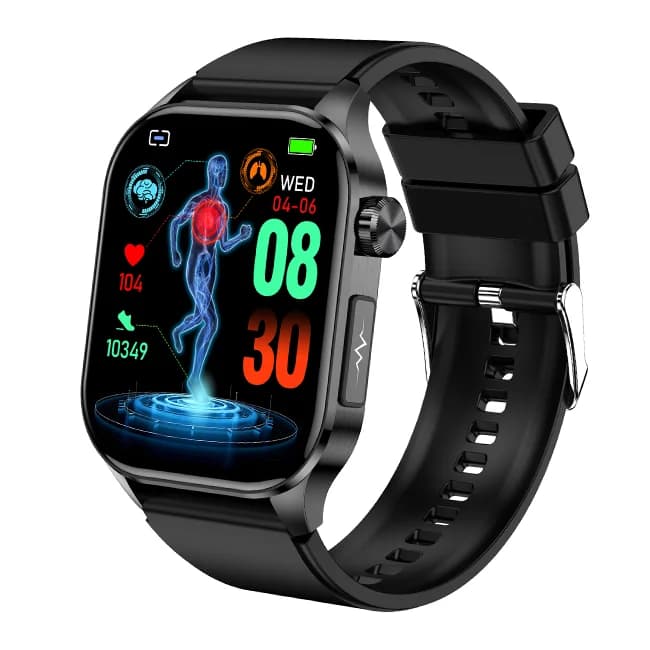 ET580 ECG 스마트워치 2.04인치 AMOLED 혈압 혈중산소 통화